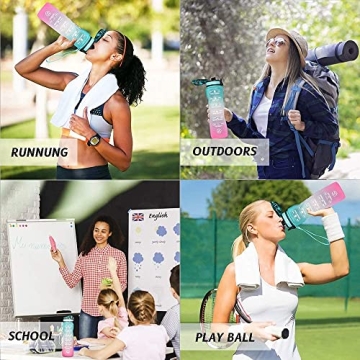 ZOMAKE Motivational Water Bottle for Fitness & Hydration