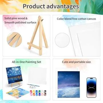 56-Piece Pomaylor Painting Canvas Set for All Ages