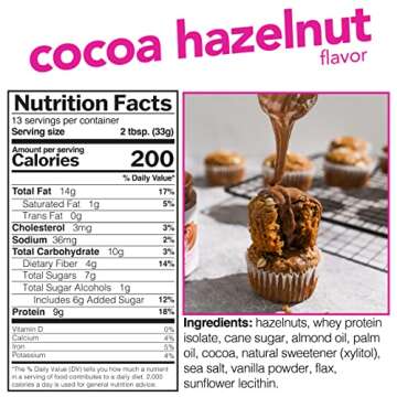 Nuts ‘N More Cocoa Hazelnut Butter - High Protein, Keto Spread