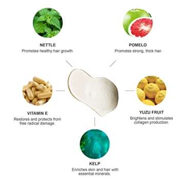 100% PURE Yuzu & Pomelo Glossing Shampoo & Cleansing Detox Helps Restore Vibrancy in Dry Dull Hair Revitalizing Shine & Body Healthy Growth for Women & Men, Vegan - 16 Fl Oz