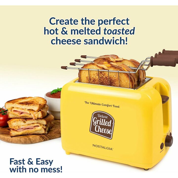 Nostalgia Grilled Cheese Sandwich Toaster - Yellow
