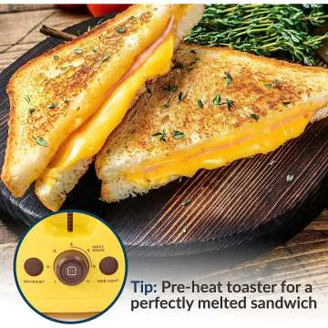 Nostalgia Grilled Cheese Sandwich Toaster - Yellow