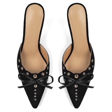 Chic DOEYG Black Kitten Heels for Elegant Women