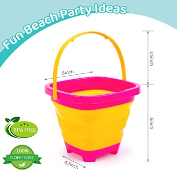 Shindel Foldable Beach Bucket Set for Kids - Summer Fun Essentials