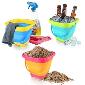 Shindel Foldable Beach Bucket Set for Kids - Summer Fun Essentials