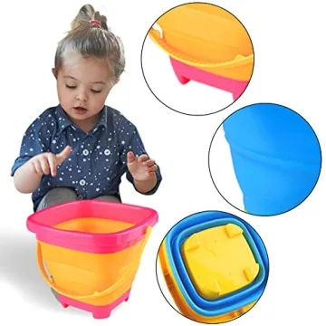 Shindel Foldable Beach Bucket Set for Kids - Summer Fun Essentials