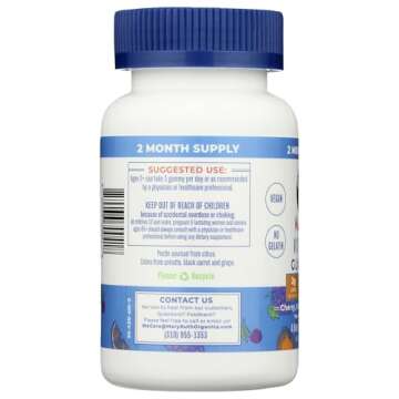 MaryRuth Organics Vitamin C Gummies | Supplement for Immune Support & Overall Health | Immune Support Supplement | Vitamin C for Adults & Kids | Vegan | Non-GMO | 60 Servings