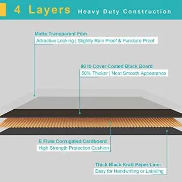 Mcfleet Black Shipping Boxes 24 Pack Durable Eco-Friendly