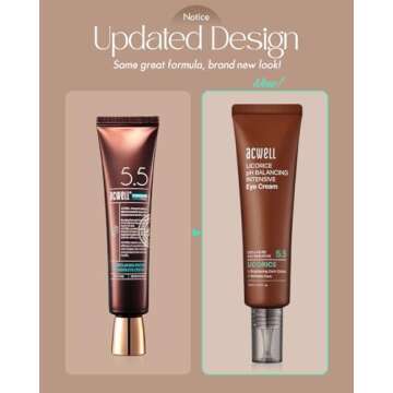 ACWELL Licorice pH Balancing Intensive Anti-Wrinkle Eye Cream 1.01 fl.oz. -For Dark Circles and Puffiness with Peptides and Licorice Water, Anti-aging Face Cream for Men and Women