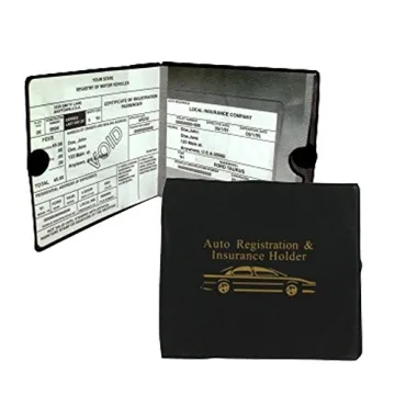 Durable Car Document Holders 2 Pack Vinyl ID Visor Storage