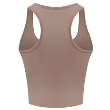 6 Pieces Basic Cotton Crop Tank Tops Sleeveless Racerback Sports Tops Workout Yoga Crop Tops for Women (Color Set A, Small)