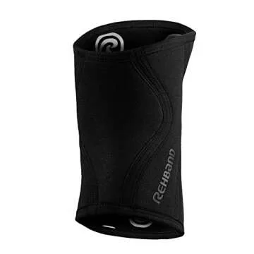 Rehband 5mm Knee Sleeves for Functional Training, Cross-Training & Powerlifting, Weightlifting Knee Support made of Neoprene, Unisex, Colour:Carbon/Black, Size:Medium