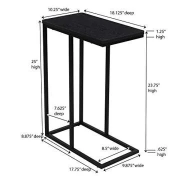 Stylish Household Essentials Industrial End Table with Metal Frame