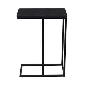 Stylish Household Essentials Industrial End Table with Metal Frame