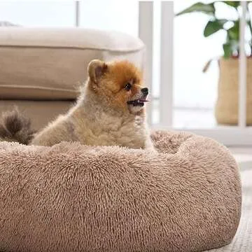 Bedsure Calming Dog Bed – Plush Faux Fur for Pets