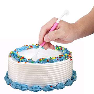 TOPINCN 3pcs / set Fondant Cake Decorating Tools, Icing Modelling Tool Fondant and Gum Paste Starter Tools Pastry Baking Bakeware