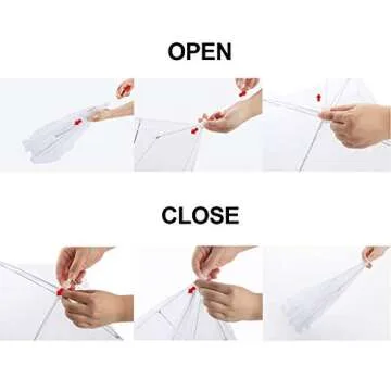 Mesh Food Covers for Outdoors 17'' Pop-Up Food Cover Tents Umbrella Reusable Protector Collapsible Screens Canopies for Plates Parties Picnics Bugs, 5 Pack