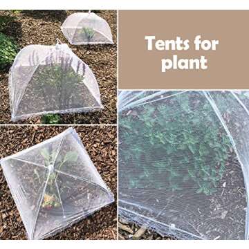 Mesh Food Covers for Outdoors 17'' Pop-Up Food Cover Tents Umbrella Reusable Protector Collapsible Screens Canopies for Plates Parties Picnics Bugs, 5 Pack