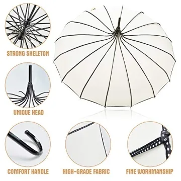 VIVI SKY Pagoda Peak Old-Fashioned Umbrella Parasol