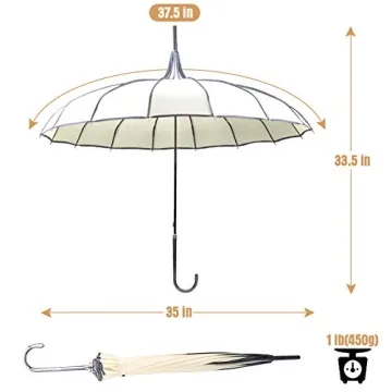 VIVI SKY Pagoda Peak Old-Fashioned Umbrella Parasol