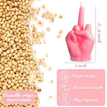 6sisc Middle Finger Scented Candle Hot Pink Danish Pastel Room Aesthetic Decor Pine Fragrance Candle...