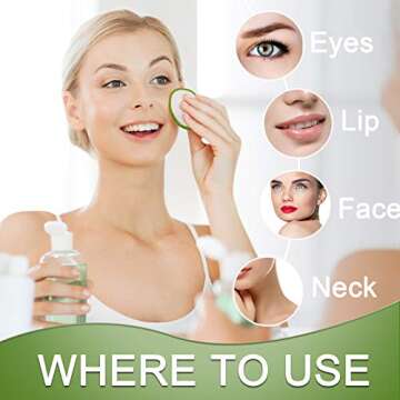 50 Pieces Reusable Makeup Remover Pads Washable Cotton Pads Facial Remover Pads Face Pads for Facial Cleansing with Laundry Bag