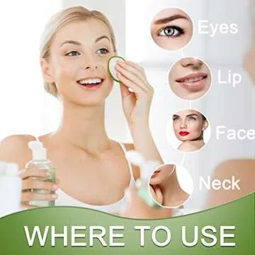 50 Pieces Reusable Makeup Remover Pads Washable Cotton Pads Facial Remover Pads Face Pads for Facial Cleansing with Laundry Bag