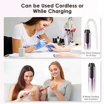 COSLUS Cordless Nail Drill Electric File for Easy Nail Care