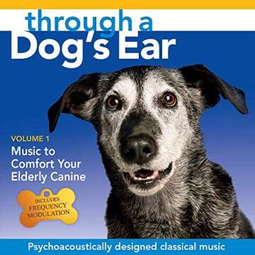 iCalmPet | Through a Dog's Ear: Elderly Canine | 3-CD Box Set | 3-hrs | Specially-arranged classical piano includes frequency modulation for older ears