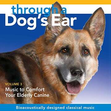 iCalmPet | Through a Dog's Ear: Elderly Canine | 3-CD Box Set | 3-hrs | Specially-arranged classical piano includes frequency modulation for older ears