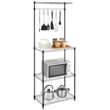 SONGMICS Adjustable Baker’s Rack: Stylish Kitchen Storage Solution