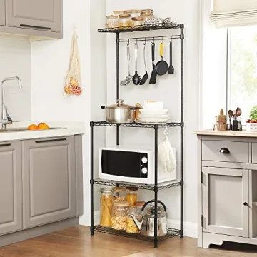 SONGMICS Adjustable Baker’s Rack: Modern Kitchen Storage