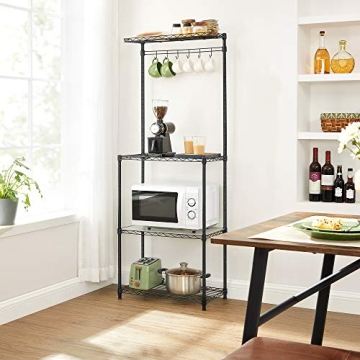 SONGMICS Adjustable Baker’s Rack: Modern Kitchen Storage