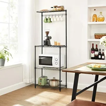 SONGMICS Adjustable Baker’s Rack: Modern Kitchen Storage