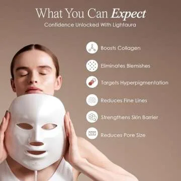 Project E Beauty Skin Rejuvenation Photon Mask | LED Face Mask Light Therapy Red Blue Light Anti-Agi...