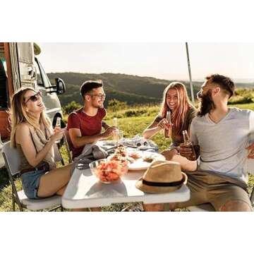 Go-Trio 6 Foot Folding Table for Indoor and Outdoor use