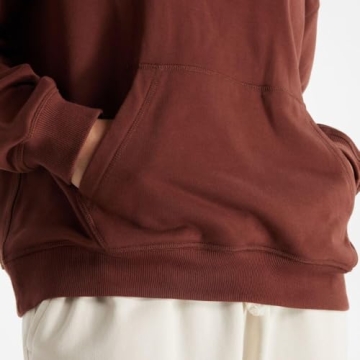 New Balance Women's French Terry Hoodie in Rich Oak