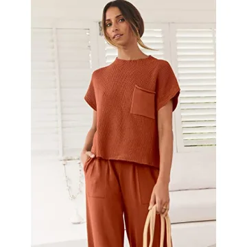 ANRABESS Stylish Two Piece Knit Sweater Outfit for Women