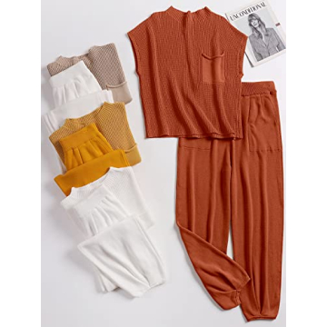 ANRABESS Stylish Two Piece Knit Sweater Outfit for Women