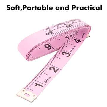 Durable 2PCS Measuring Tape Set for Crafting Design