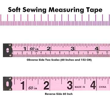 Durable 2PCS Measuring Tape Set for Crafting Design