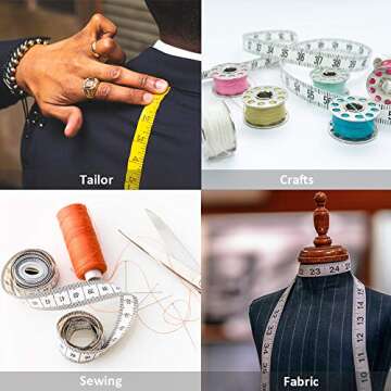 Durable 2PCS Measuring Tape Set for Crafting Design