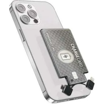 ChargeCard: Slim Portable Charger with Interchangeable Cables