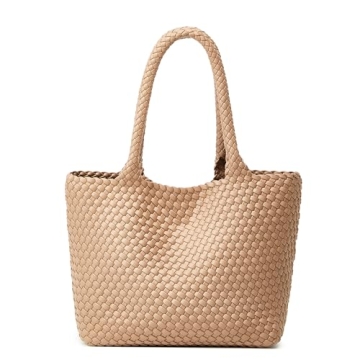 Eco-Chic Woven Tote: Vegan Leather Handbag for Women - Summer & Travel Essential