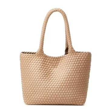 Eco-Chic Woven Tote: Vegan Leather Handbag for Women - Summer & Travel Essential