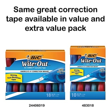 BIC Wite-Out Correction Tape, 39.3 Feet, 2-Count Pack