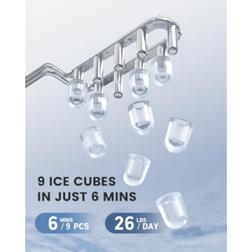 EASYERA Ice Maker: Quick 9 Cubes, Self-Cleaning Design