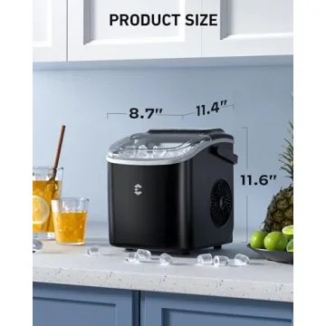 EASYERA Ice Maker: Quick 9 Cubes, Self-Cleaning Design