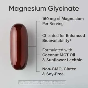 Sports Research® Magnesium Glycinate - Supports Restful Sleep & Enzymatic Processes - 160 mg Chelat...
