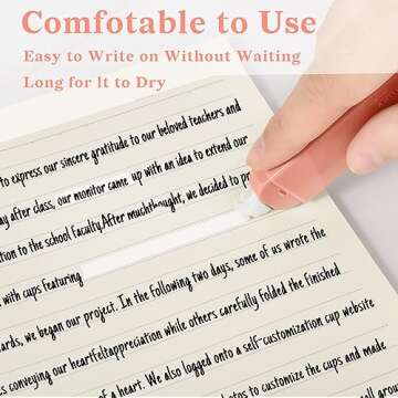 Temiary 6Pcs Mini White Out Tapes for Instant Correction, Cute Whiteout for Writing, Aesthetic Correction Tape Set Easy To Use for Students School Office Supplies (Pink)